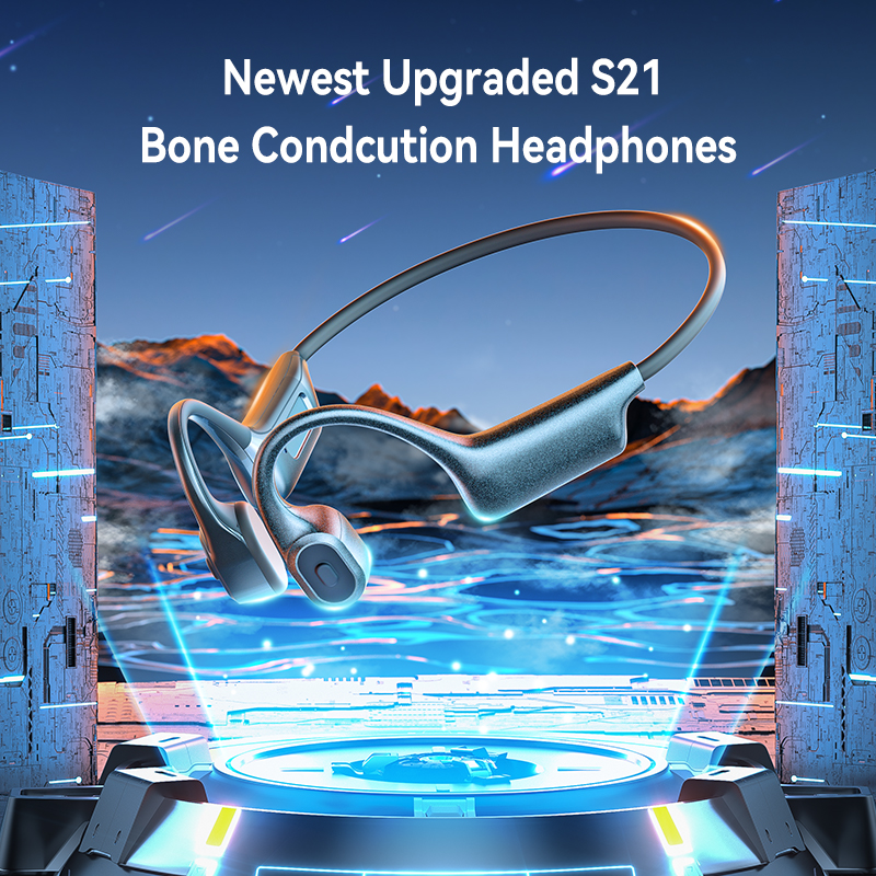 2023新款骨传导蓝牙耳机开车运动游泳专用无耳超长续航内置32G